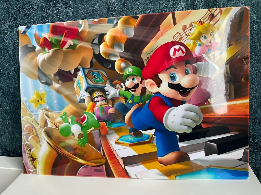 3 gelamineerde A4 Mario Bros. en Mario Galaxy posters, Ophalen of Verzenden