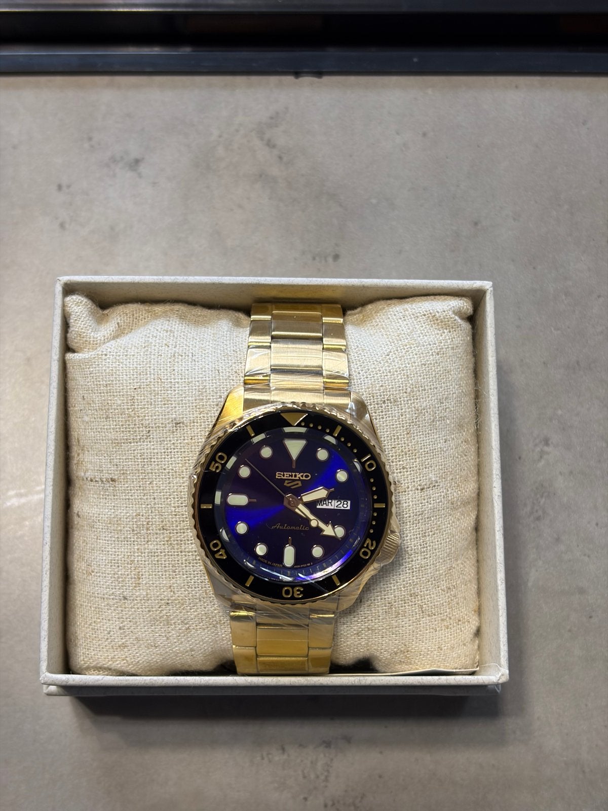 Nieuw Seiko 5 Sports SRPK20 Automatisch Horloge Goudkleurig, Ophalen of Verzenden, Nieuw