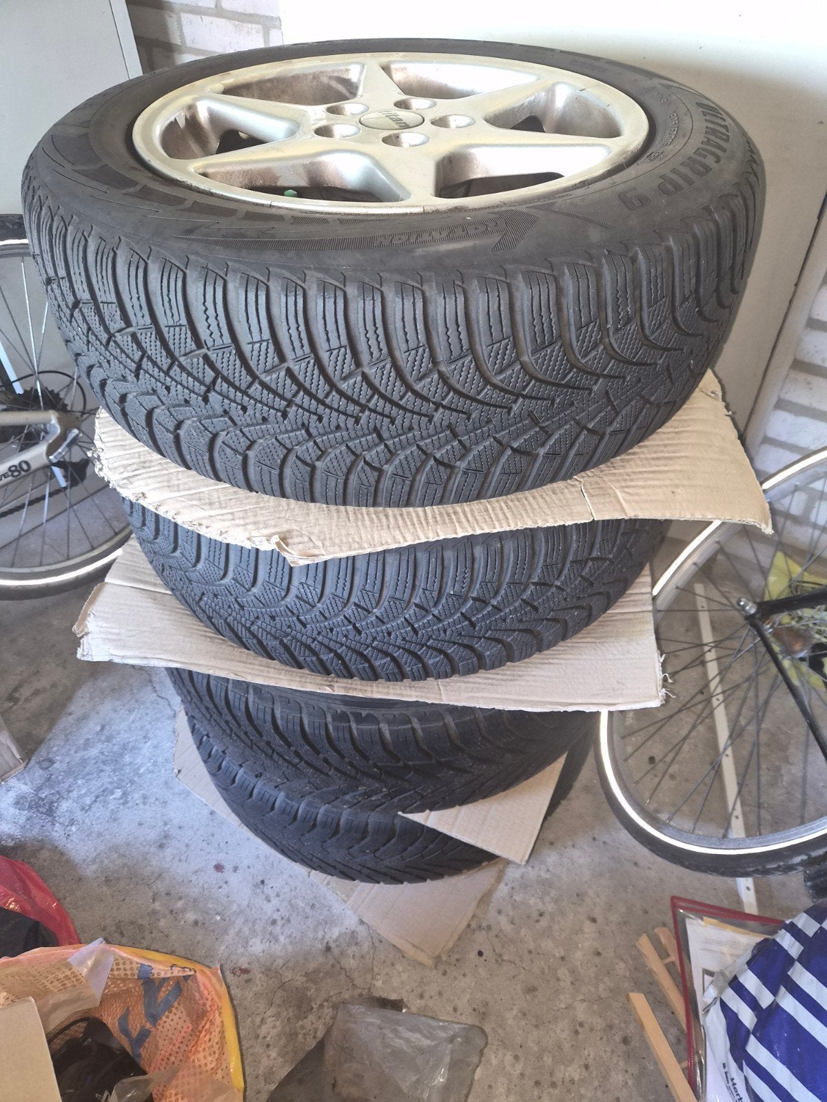 Winterbanden/Velgen voor Peugeot 407 (incl. extra bouten), Auto-onderdelen, Banden en Velgen, Gebruikt, 16 inch, Banden en Velgen