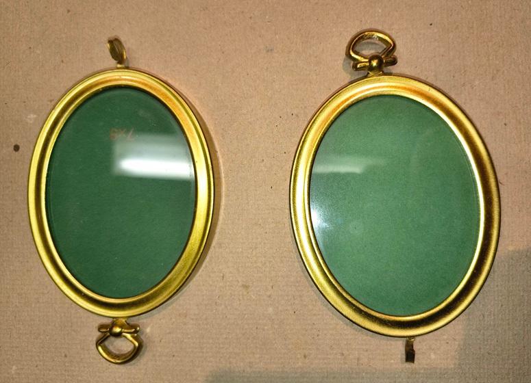 Paar ovale lijstje messing verguld Jyden Danish Design, Ophalen of Verzenden