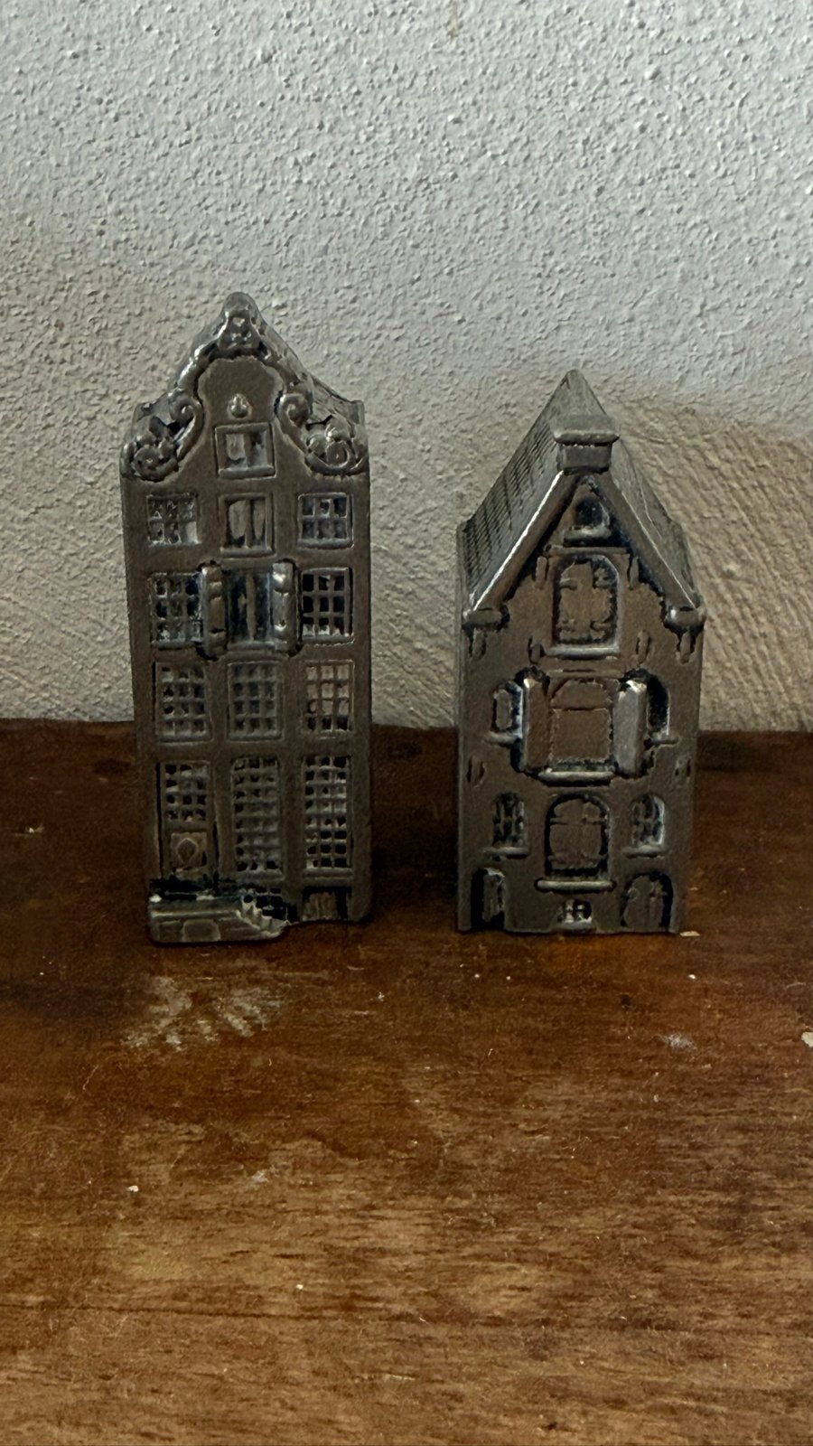 Tinnen miniatuur grachtenpandjes - Amsterdam, Ophalen of Verzenden, Gebruikt, Overige typen