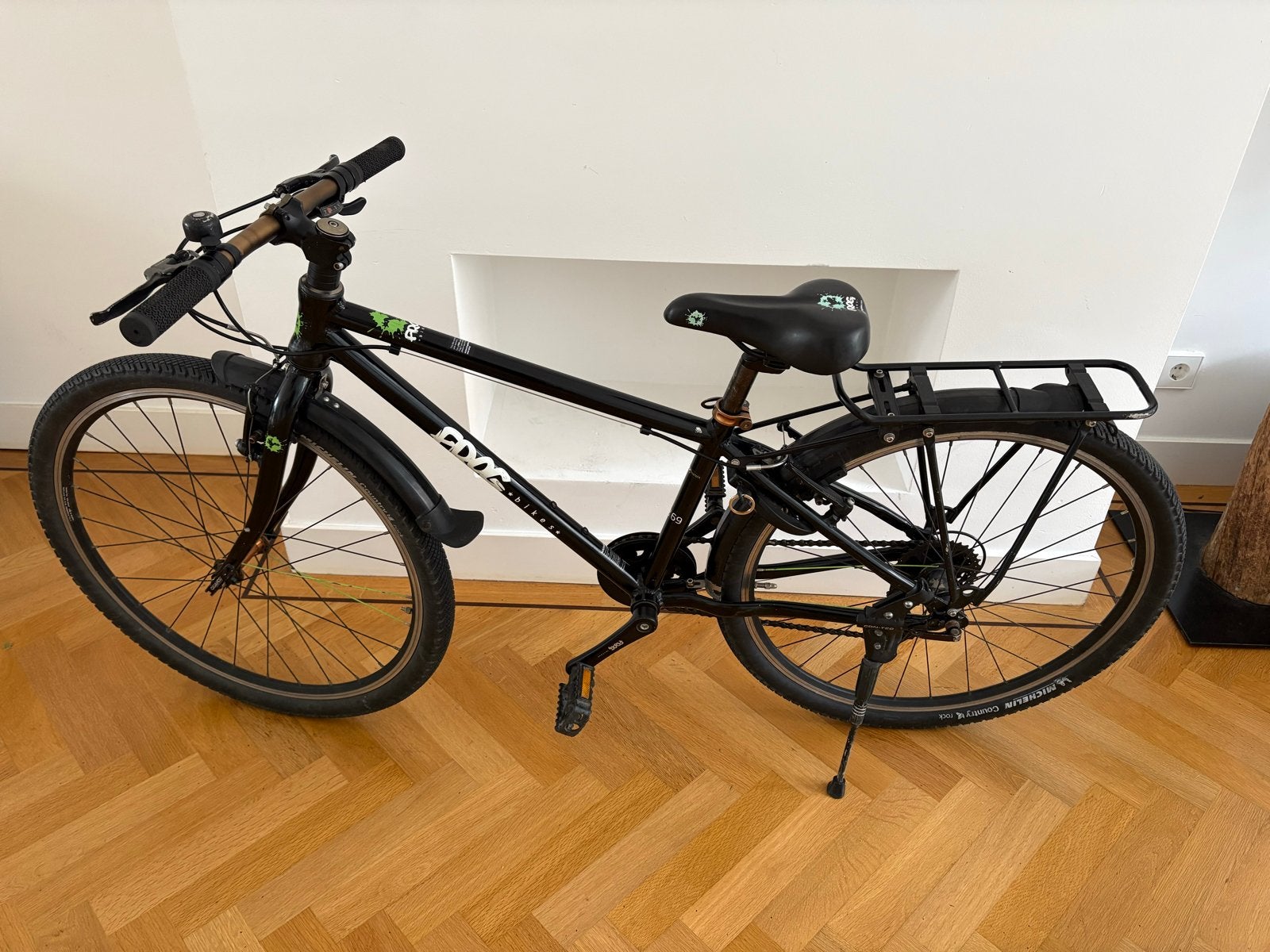 Frog Bikes kinderfiets - Zwart - Maat 69, Gebruikt, Velgrem, Versnellingen, Minder dan 49 cm