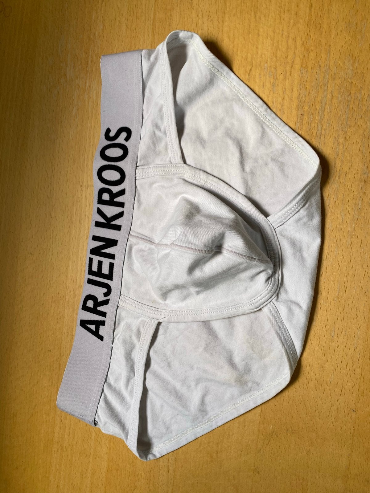 Witte Arjen Kroos katoenen slip - Maat M, Verzenden, Wit, Slip