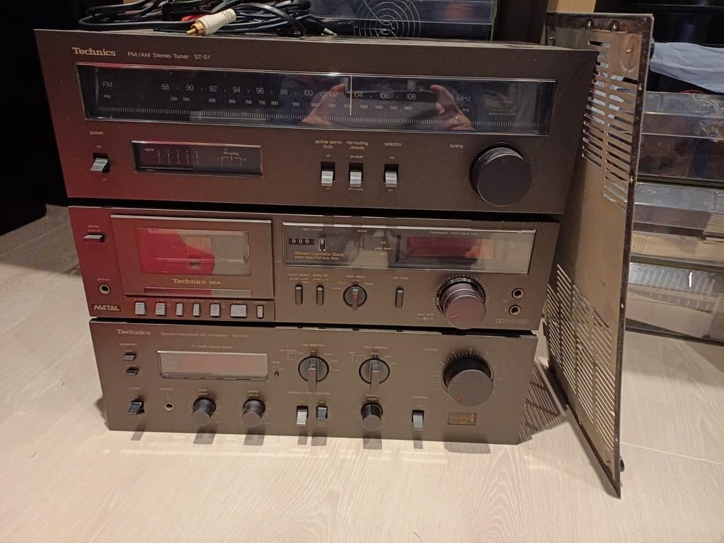 Technics vintage stereo set (met wat werk), Ophalen, Gebruikt, Cassettedeck, Overige merken