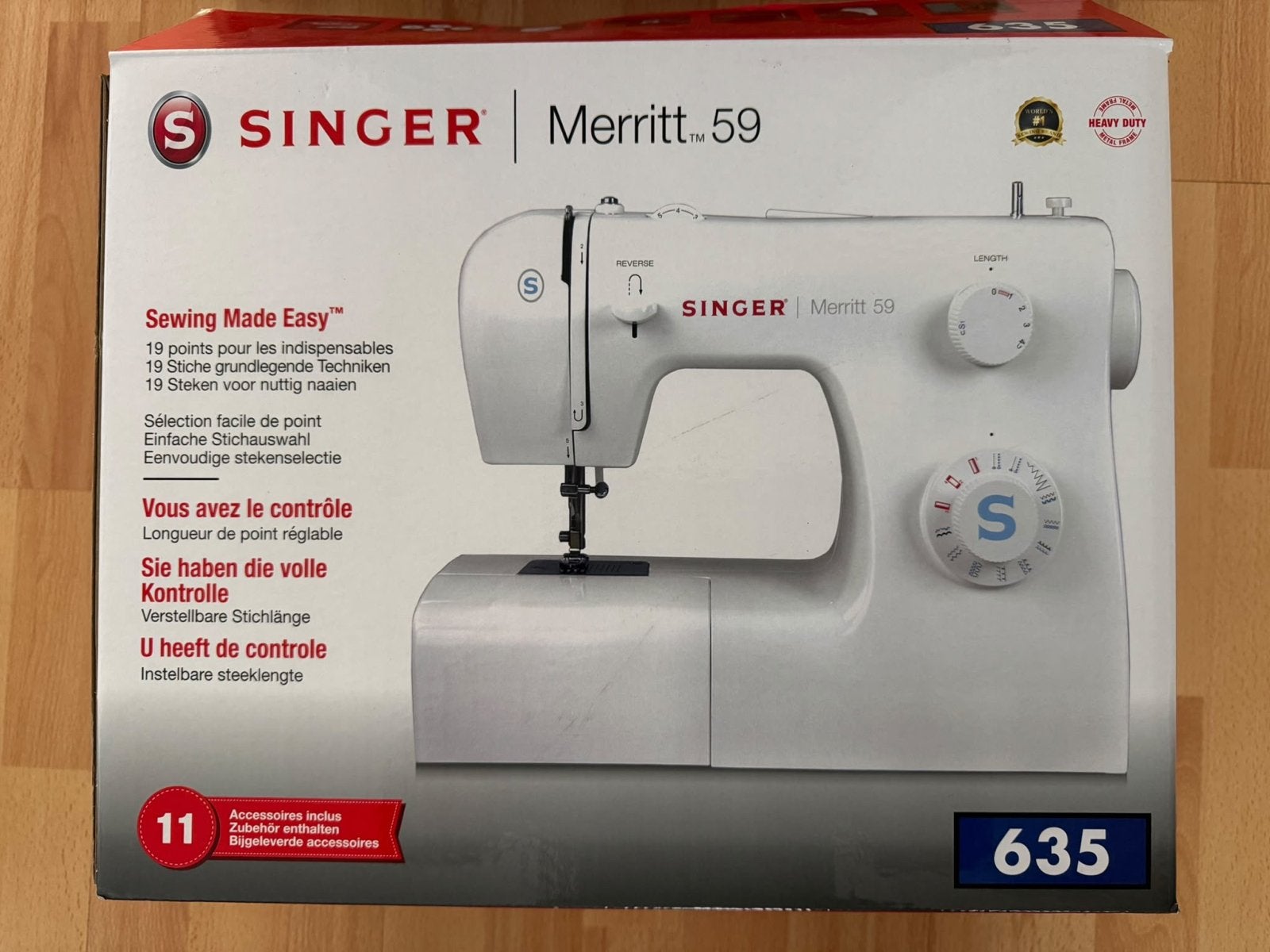 Singer Merritt 59 Naaimachine - met originele doos, Ophalen of Verzenden, Zo goed als nieuw, Naaimachine, Singer