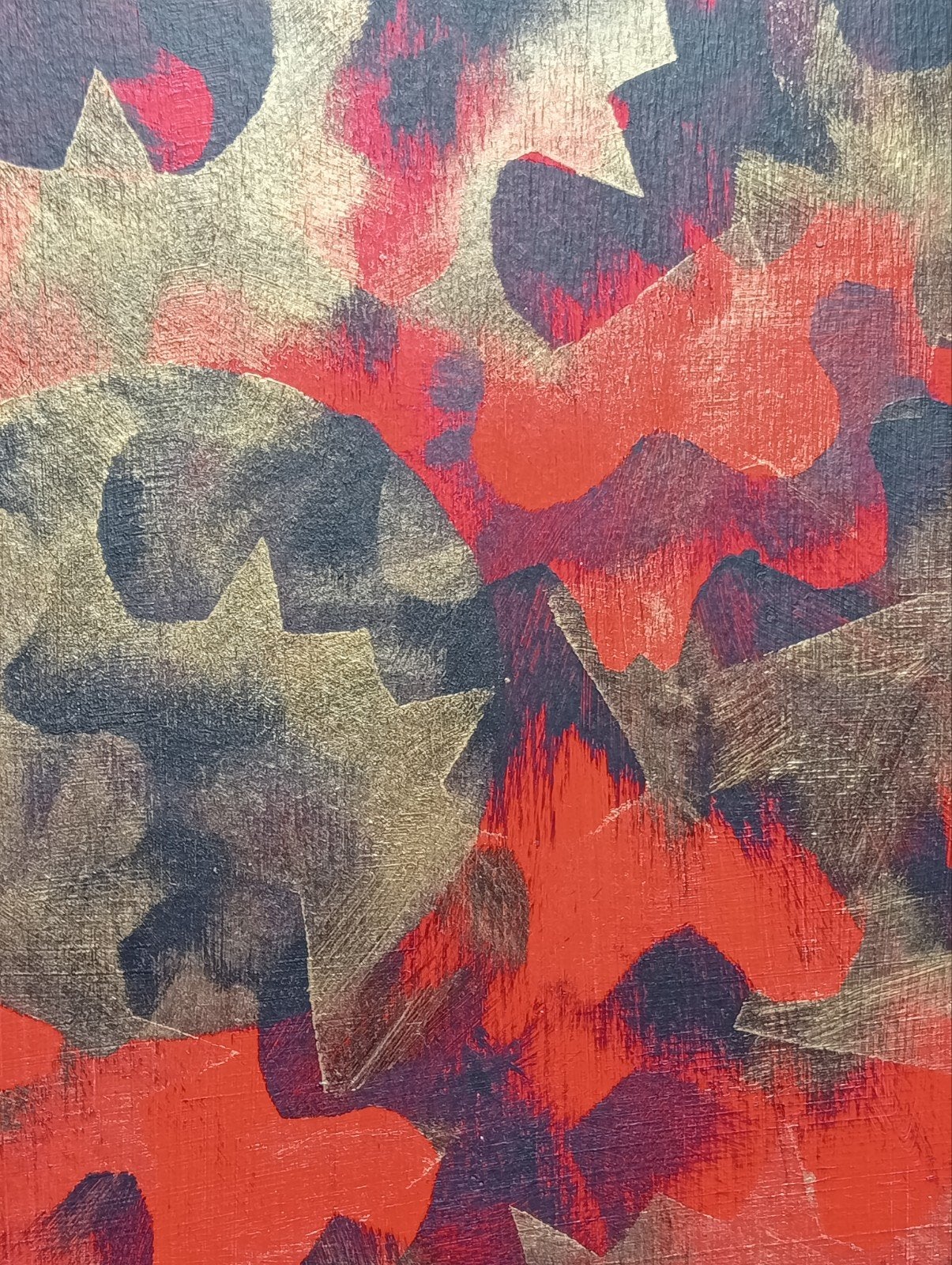 Abstracte Compositie, Antiek en Kunst, Kunst | Schilderijen | Abstract, Ophalen of Verzenden