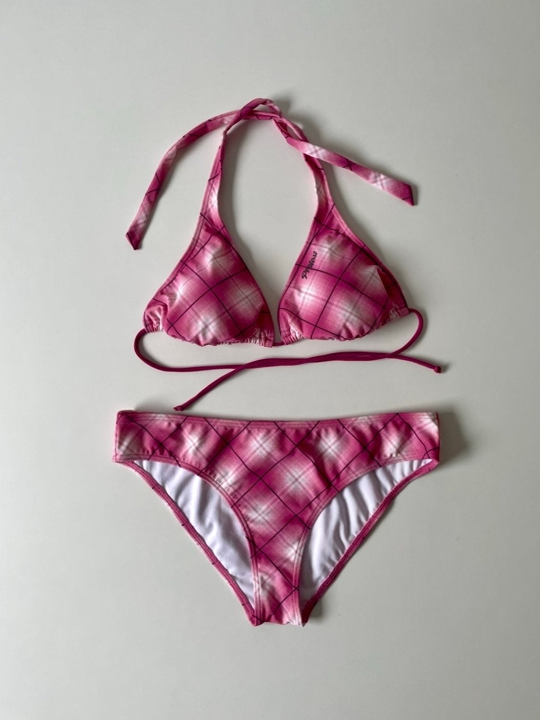 Nieuwe protest bikini geruit maat L / 40, Ophalen of Verzenden, Nieuw, Roze, Bikini