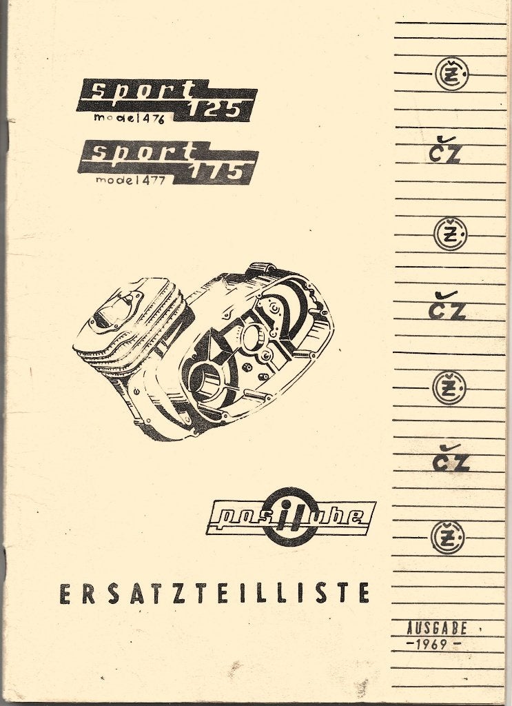 CZ 125 Sport CZ 175 Sport Ersatzteilliste onderdelenboek, Ophalen of Verzenden, Overige merken