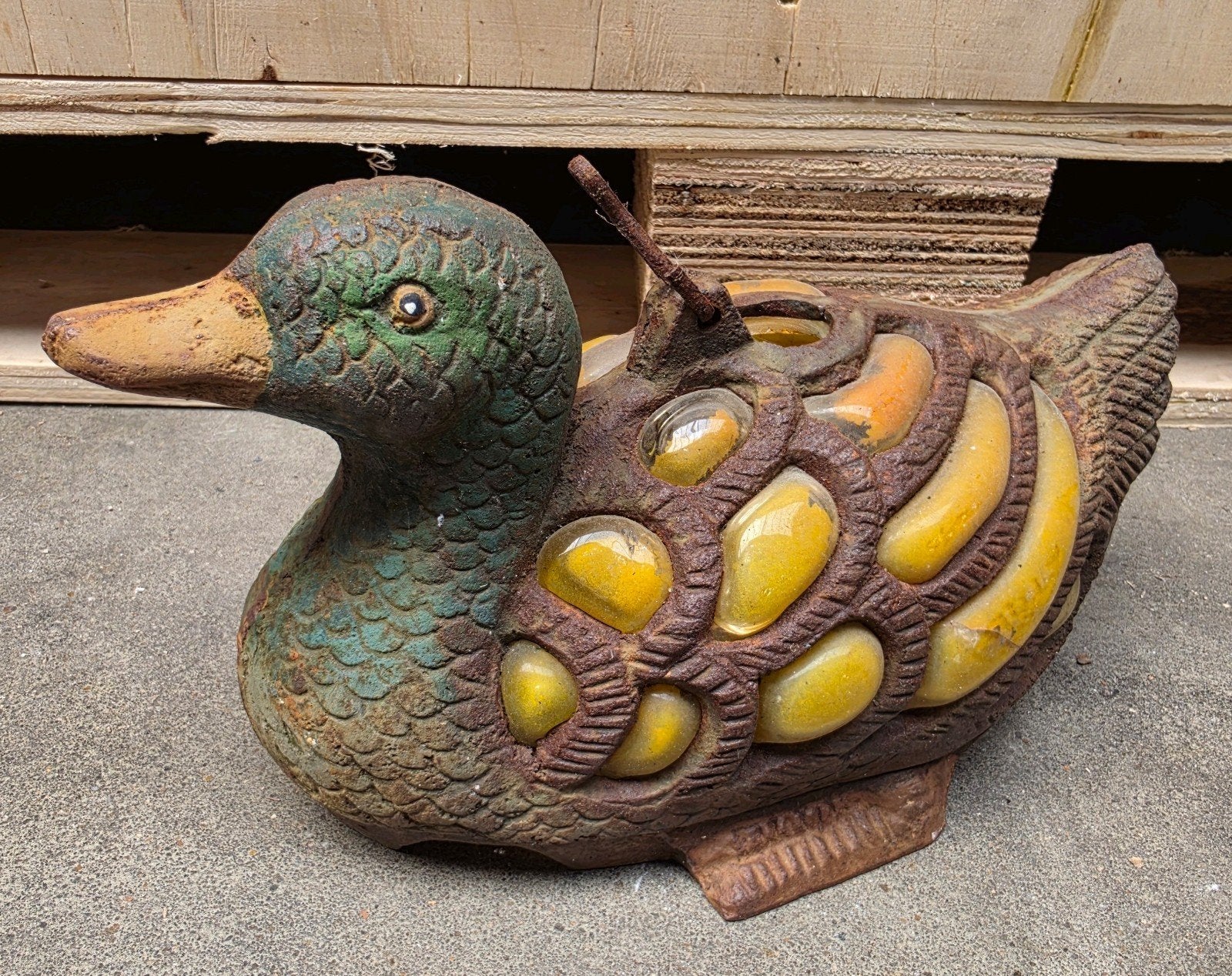Decoratieve Eend Tuinlamp - Vintage Stijl, Ophalen of Verzenden