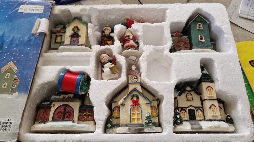 vintage kersthuisjes, Ophalen of Verzenden, Gebruikt
