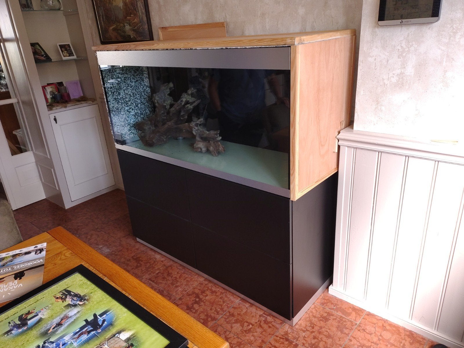 Aquarium kompleet oase 400, Dieren en Toebehoren, Ophalen, Inclusief toebehoren, Zo goed als nieuw, Gevuld zoetwateraquarium