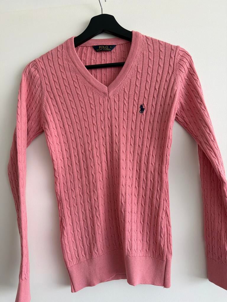 Polo Ralph Lauren kabeltrui roze - Maat S, Ophalen of Verzenden, Zo goed als nieuw, Maat 36 (S), Roze