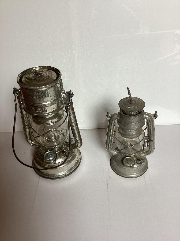 2 Petroleum lampen Vintage stijl, Ophalen of Verzenden
