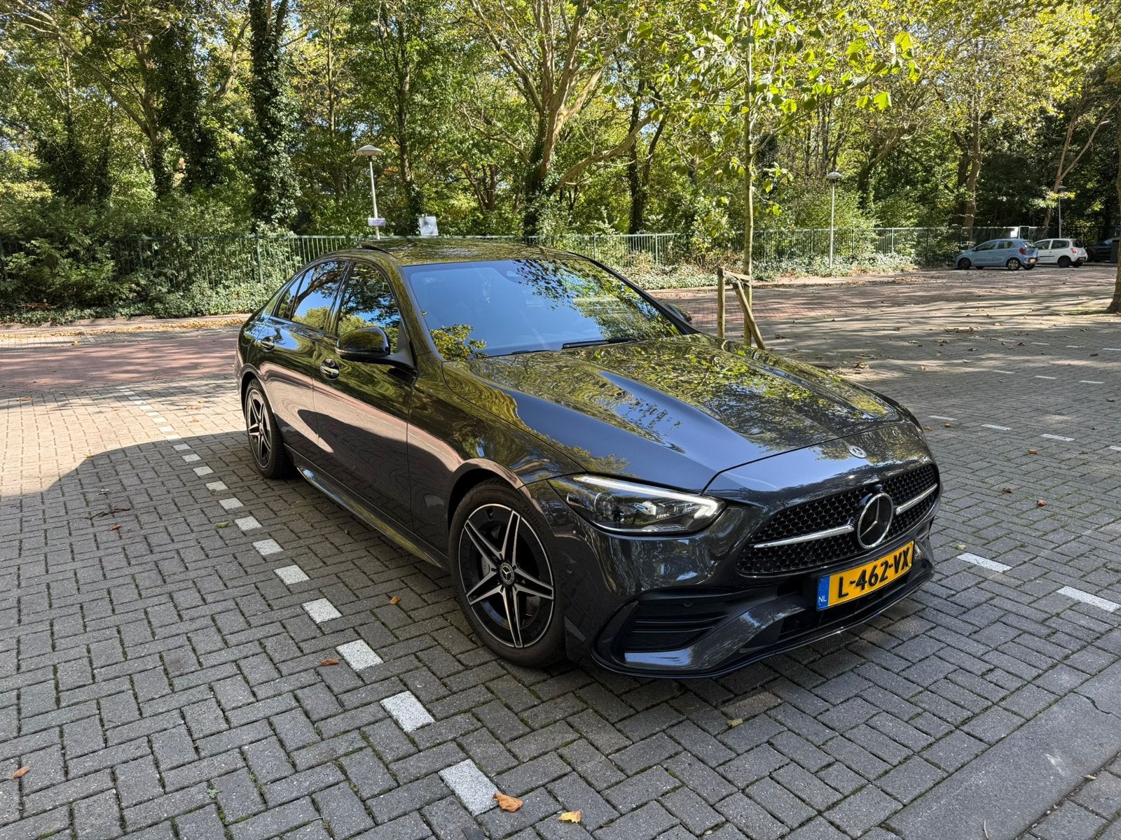 Mercedes-Benz C-Klasse C200 AMG 204pk 9G-TRONIC 2021 Grijs, Auto's, Automaat, 1800 kg, 4 cilinders, Origineel Nederlands