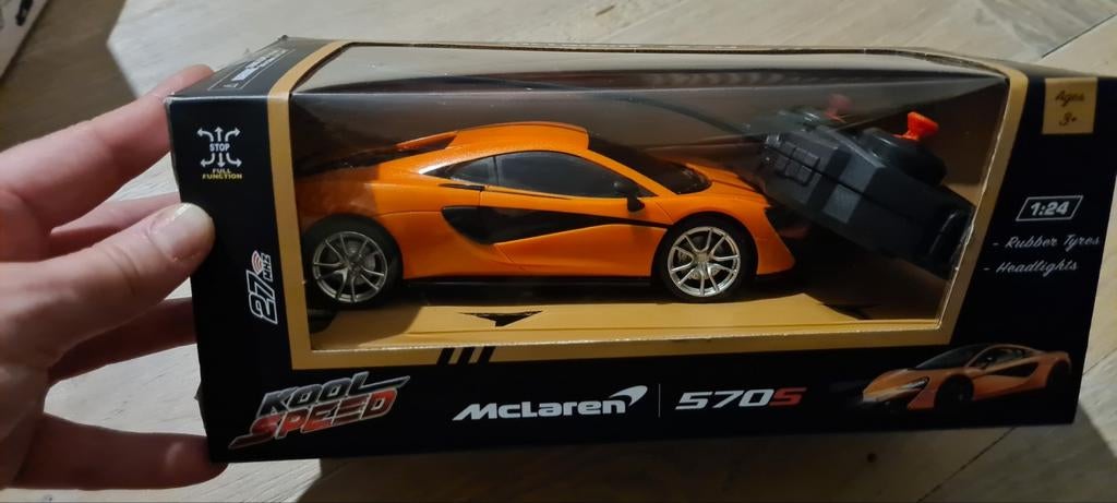 McLaren 570S RC Auto - Oranje, Schaal 1:24, Elektro, Nieuw, Ophalen of Verzenden, Auto onroad