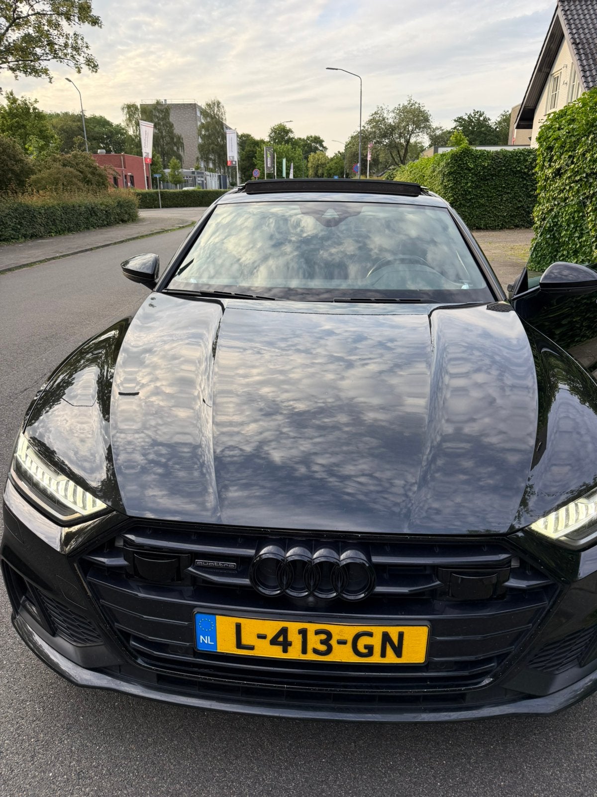 Audi A7 55 Tfsi Quattro 340pk S Tronic 2019 Grijs, Auto's, Audi, Zwart, 2995 cc, 2000 kg, Vierwielaandrijving