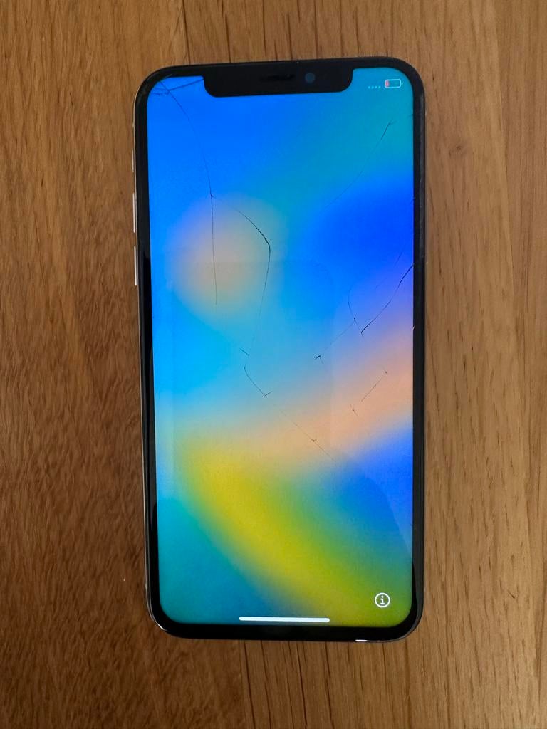 iPhone X 256 GB - Gebruikt met barsten, Telecommunicatie, Mobiele telefoons | Apple iPhone, 256 GB, Gebruikt, Zonder simlock, Zonder abonnement