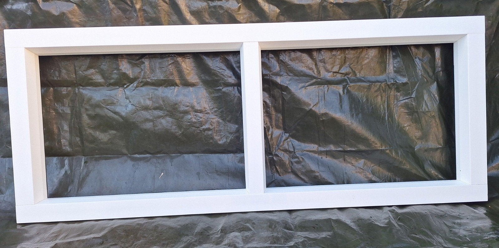 Wit kunststofkozijn met dubbelglas en ventilatierooster, Doe-het-zelf en Verbouw, Ophalen, Gevelraam of Ruit, Gebruikt, 80 tot 120 cm