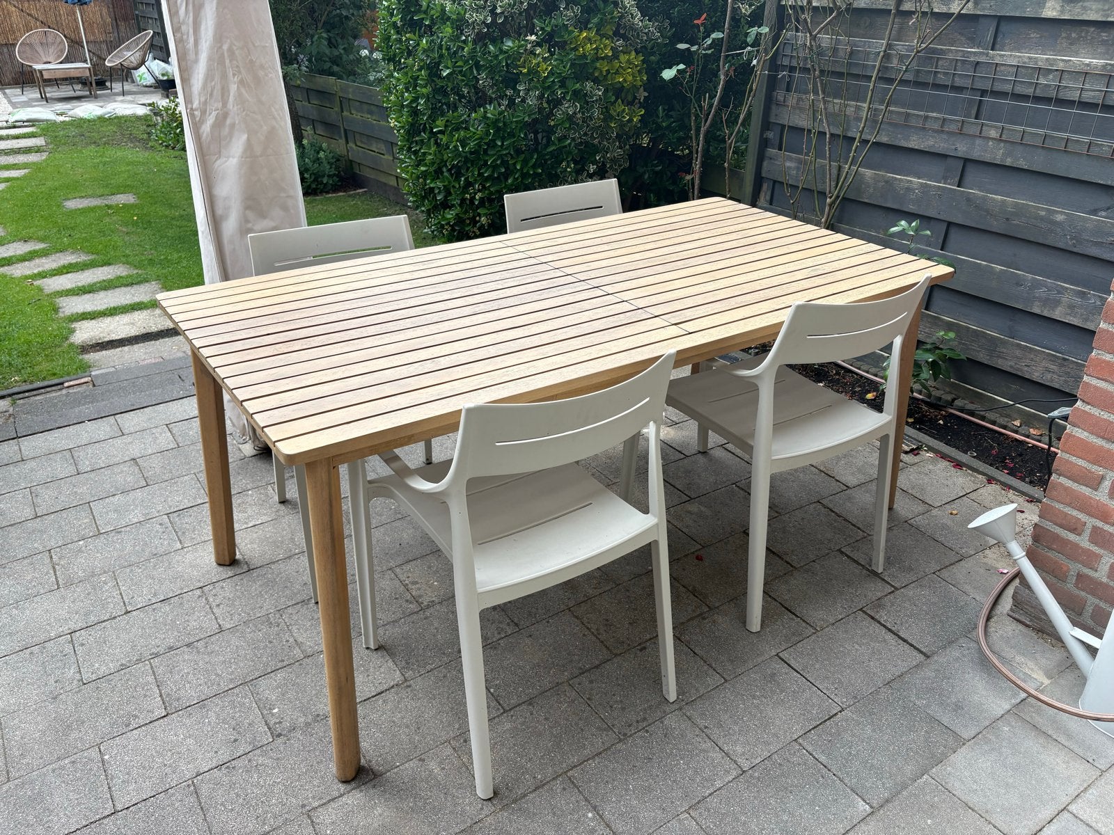 Sklum Keala - Acacia houten tuintafel (180 x 90), Ophalen, Gebruikt, Rechthoekig, Hout