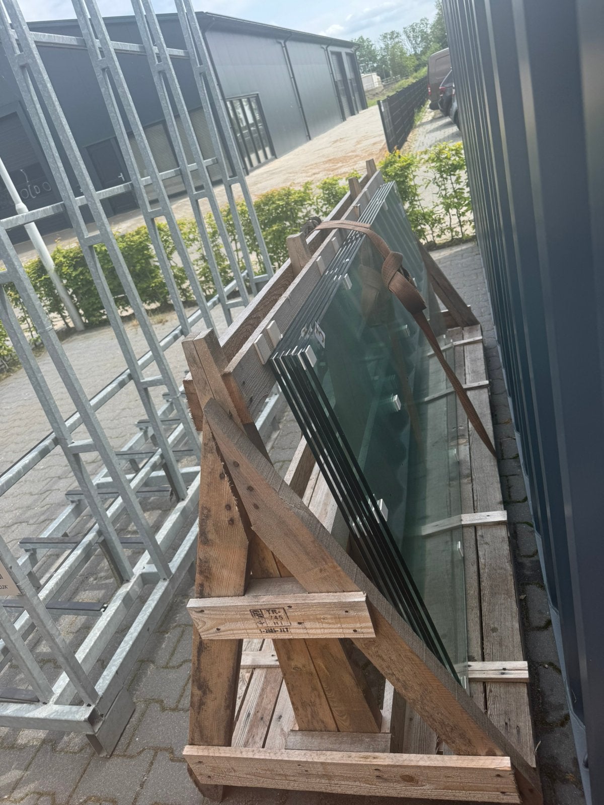 3-Rail Glazen Schuifwand Antraciet (3x 900mm glas), Ophalen, Overige typen, Nieuw, 160 cm of meer