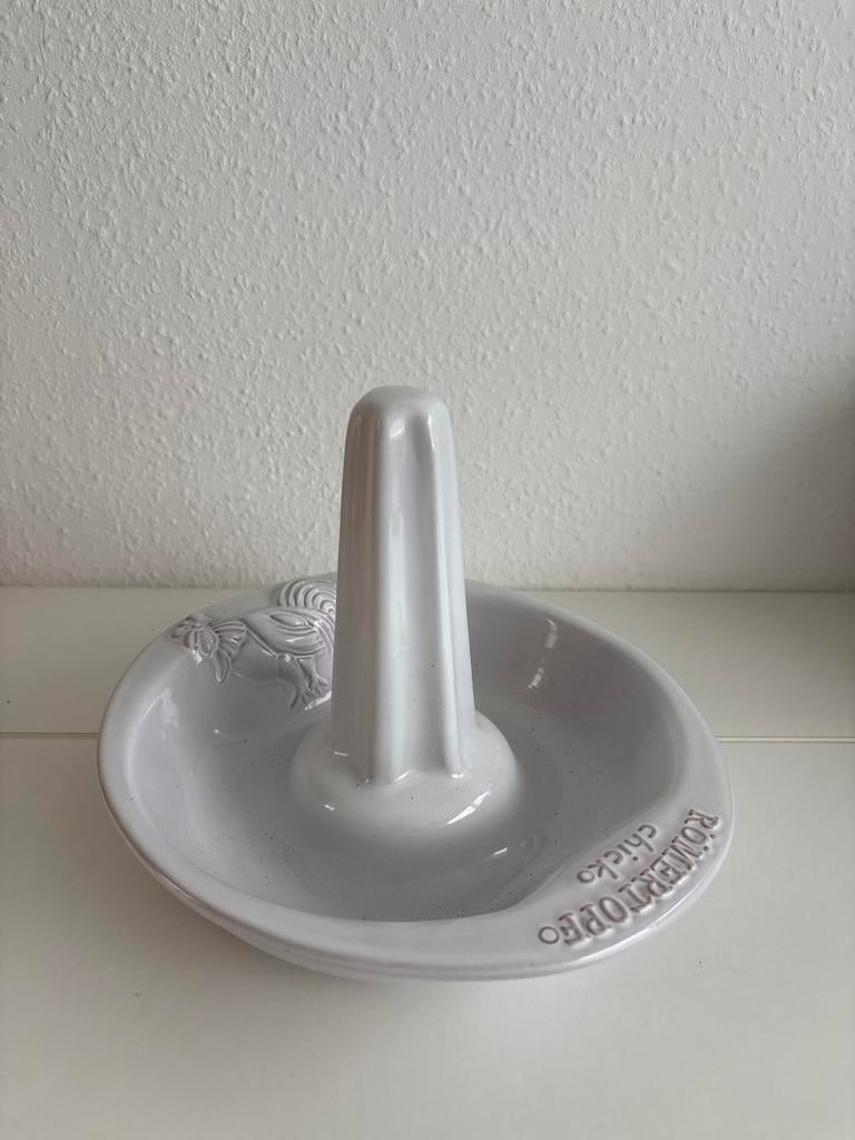 Römertopf Chicko - Keramische Kippenhouder voor Oven, Overige typen, Ophalen of Verzenden, Zo goed als nieuw, Wit