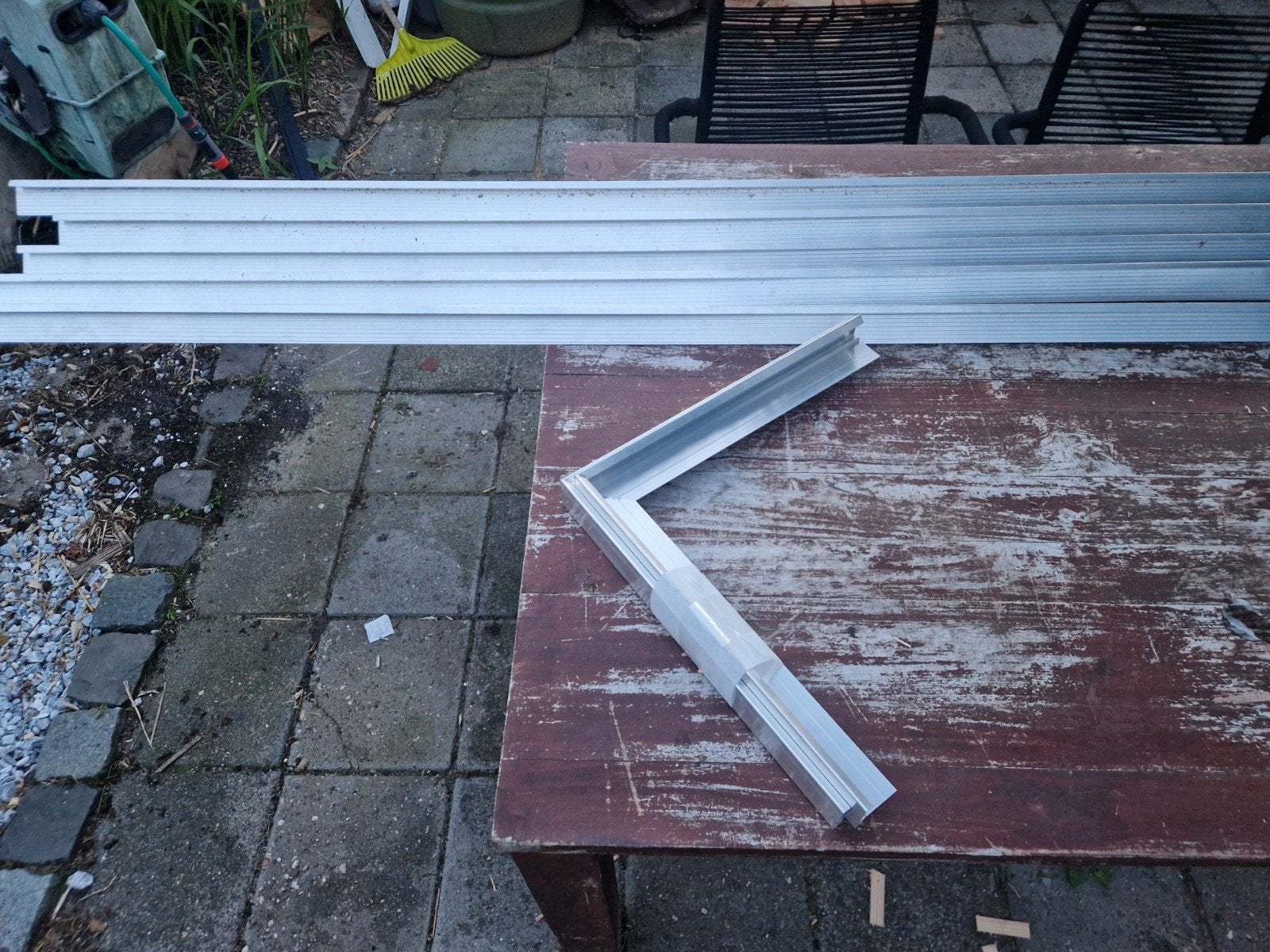Aluminium daktrim 45x45 mm, lengte 2500 mm, Ophalen, Nieuw