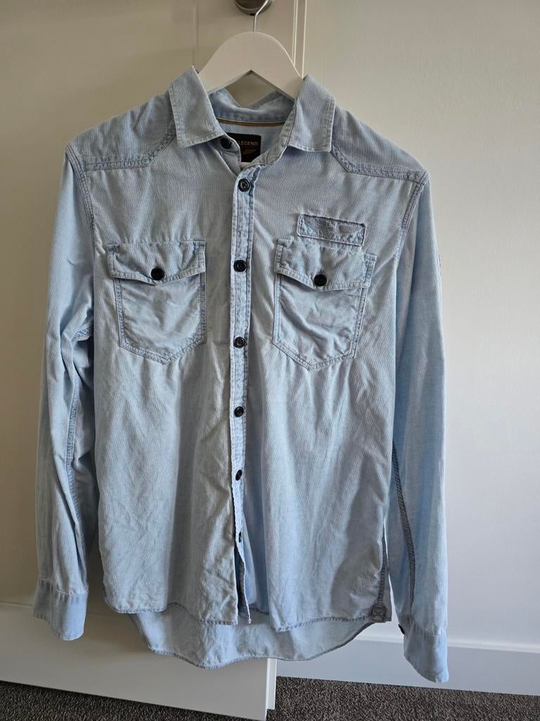 PME Legend ribblouse lichtblauw maat M, Blauw, Zo goed als nieuw, PME Legend, Halswijdte 39/40 (M)