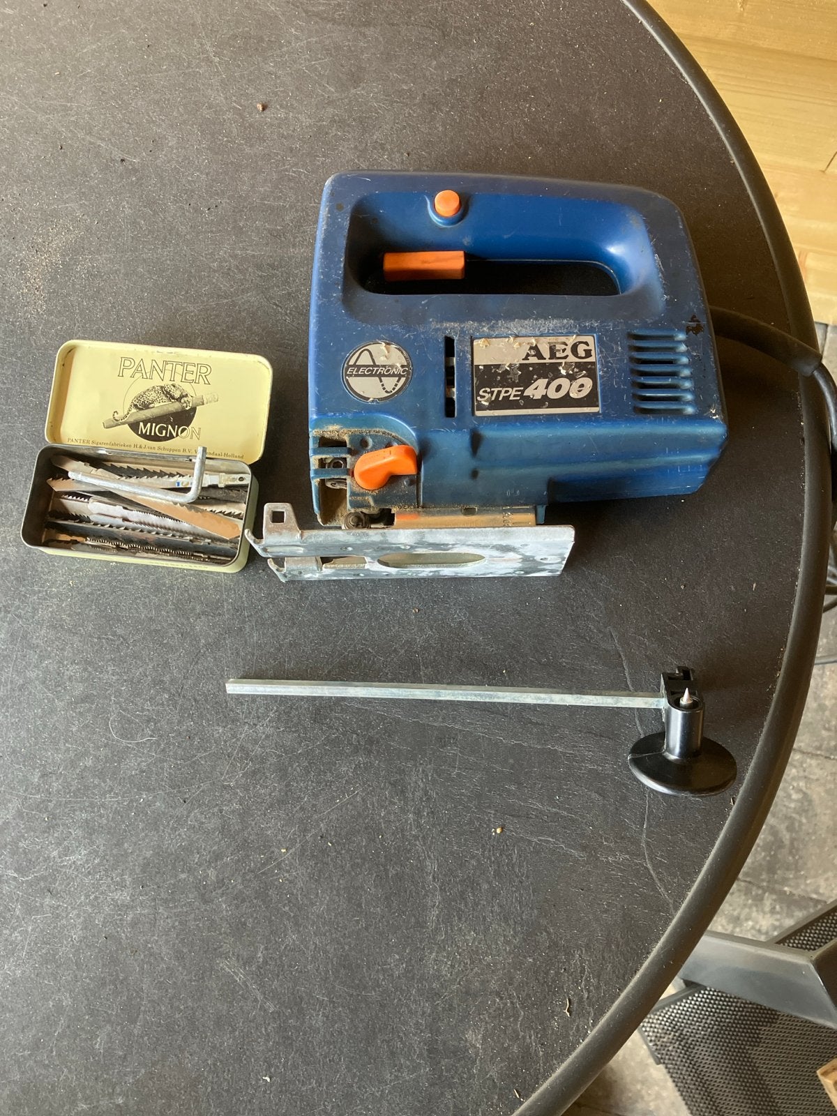 AEG STPE 400 Decoupeerzaag met zaagjes, Ophalen, Gebruikt, Decoupeerzaag, 30 tot 70 mm