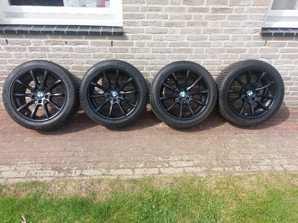 Originele BMW velgen F06/F10/F11 styling281 met winterbanden, Ophalen, 18 inch, Velg(en), Winterbanden