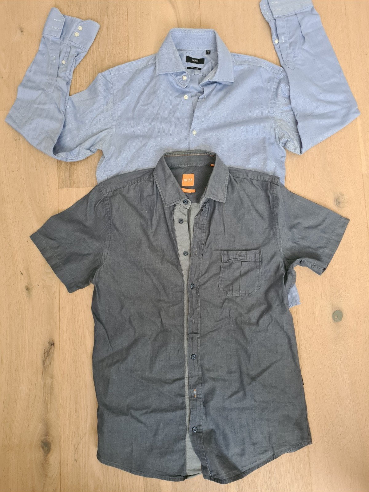 2 nette overhemden maat M, Hugo Boss, Ophalen, Meerkleurig, Halswijdte 39/40 (M), Hugo Boss