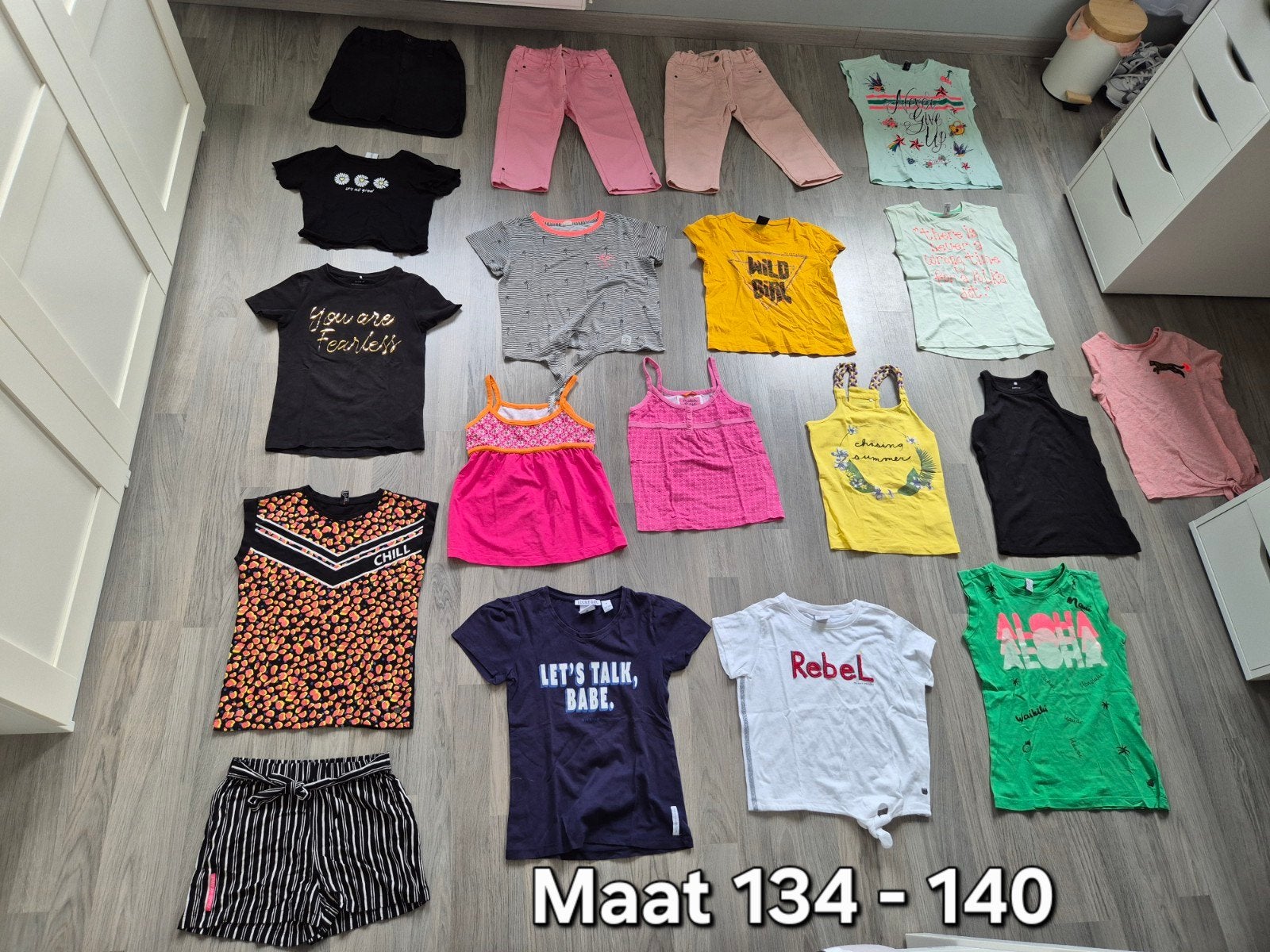 Pakket maat 134 - 140, Kinderen en Baby's, Meisje, Ophalen of Verzenden, Zo goed als nieuw, Setje