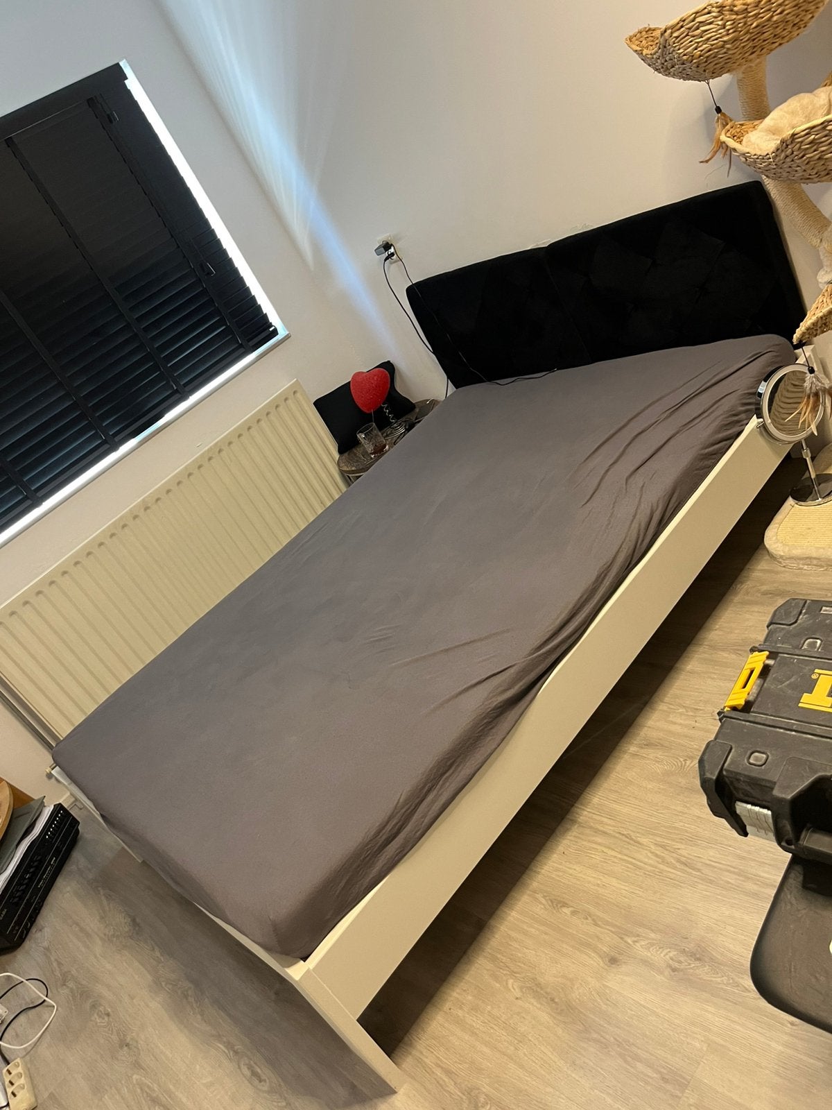 Bed, Wit, Tweepersoons, Ophalen of Verzenden, Zo goed als nieuw