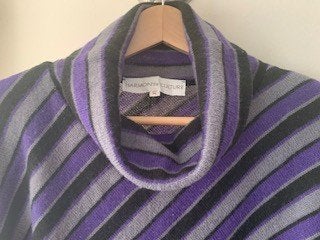 Prachtig retro damestrui Harmony maat 46 paars grijs zwart, Ophalen of Verzenden, Zo goed als nieuw, Maat 46/48 (XL) of groter