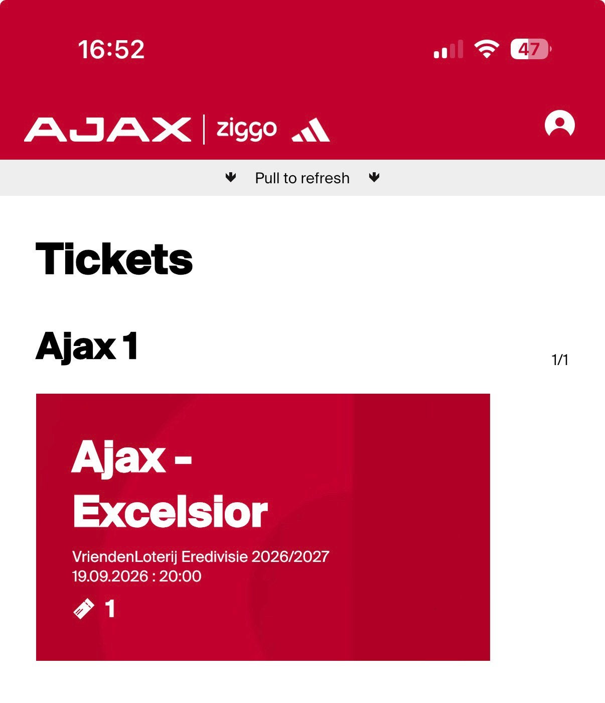 Kaartjes ajax Excelsior ik doe niet moeilijk, Tickets en Kaartjes, Twee personen