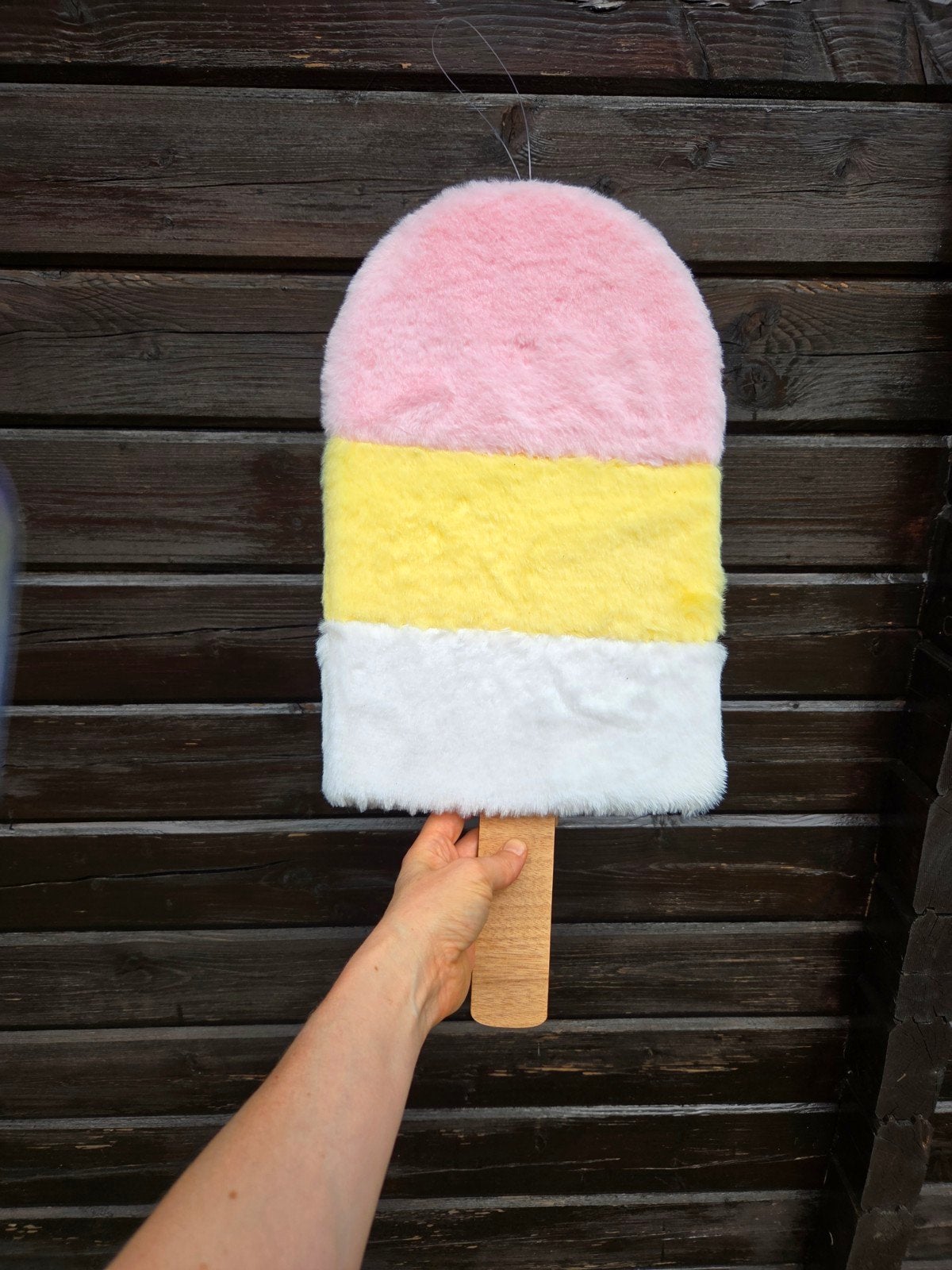 Mega Groot Decoratie IJsje Pluche Stof - 23x50x3cm, Verzenden, Nieuw