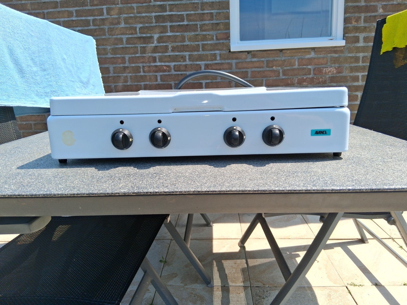 4-pits gasfornuis met deksel - Ideaal voor camping/tuin, Ophalen, Gebruikt, 4 kookzones, Gas