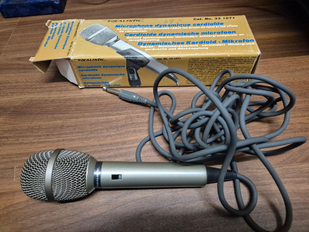 Goed werkende Realistic microfoon, Muziek en Instrumenten, Ophalen of Verzenden, Gebruikt, Zangmicrofoon