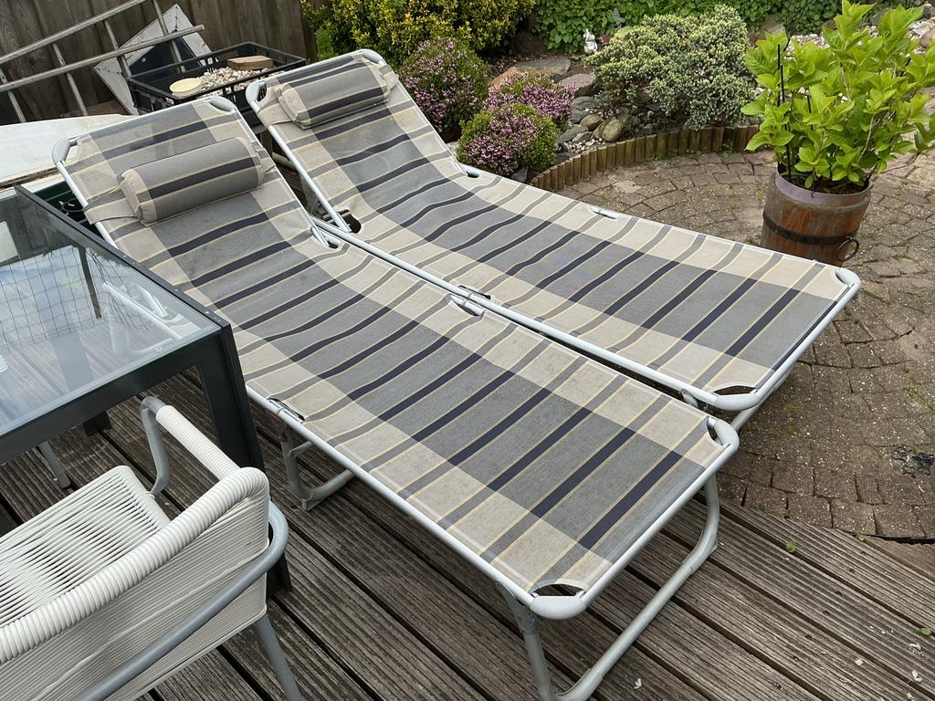 ligbedden aluminium, Tuin en Terras, Ophalen, Gebruikt, Aluminium