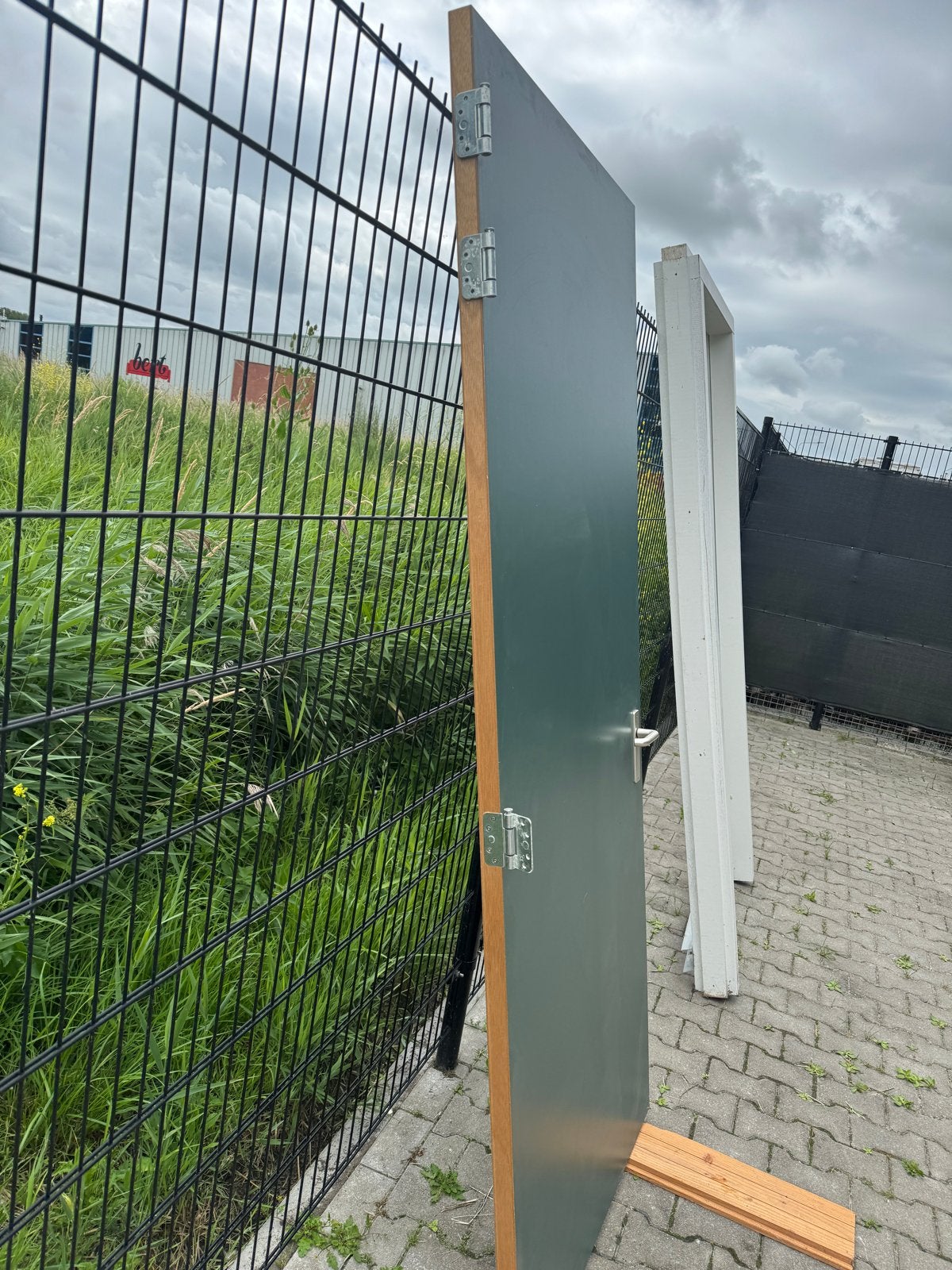 Hardhouten kozijn wit gegrond 67x139mm voor deur 93x231cm, Ophalen, Nieuw, Hout