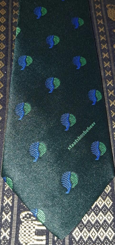 Staatsbosbeheer stropdas groen doorlopend logo, Ophalen of Verzenden, Nieuw, Gebruiksvoorwerp
