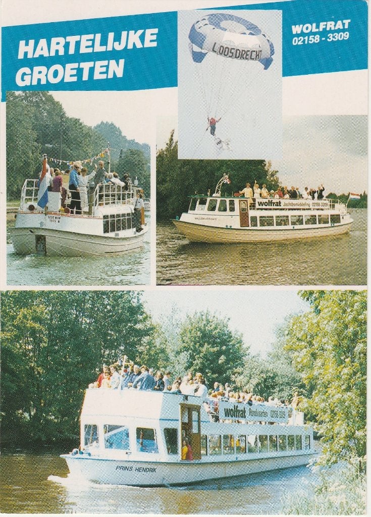 LOOSDRECHT Wolfrat Rondvaarten Groeten, Verzenden, 1980 tot heden, Ongelopen, Noord-Holland