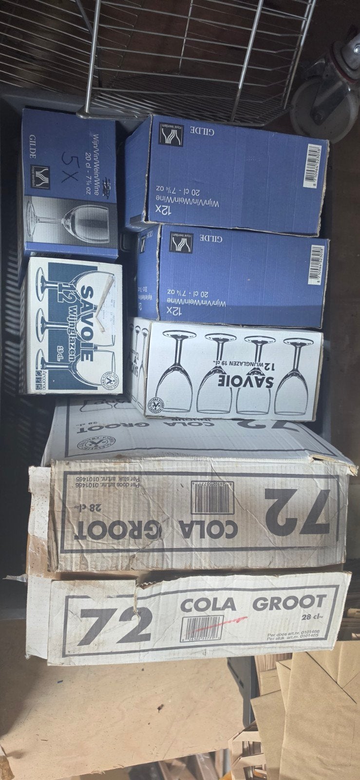 partij glazen glas cola fris wijn bier groot dranken, Verzamelen, Ophalen, Bierglas, Glas, Zo goed als nieuw
