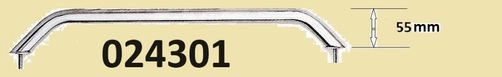 024301 Handreling RVS met draadeinden. Lengte 45 cm. € 23,95, Ophalen of Verzenden, Nieuw, Overige typen