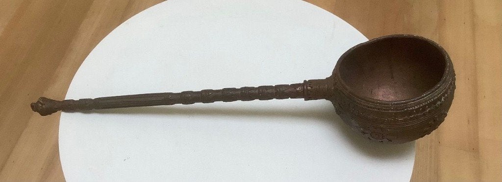 rituele bronzen of messing offerlepel, Ophalen of Verzenden