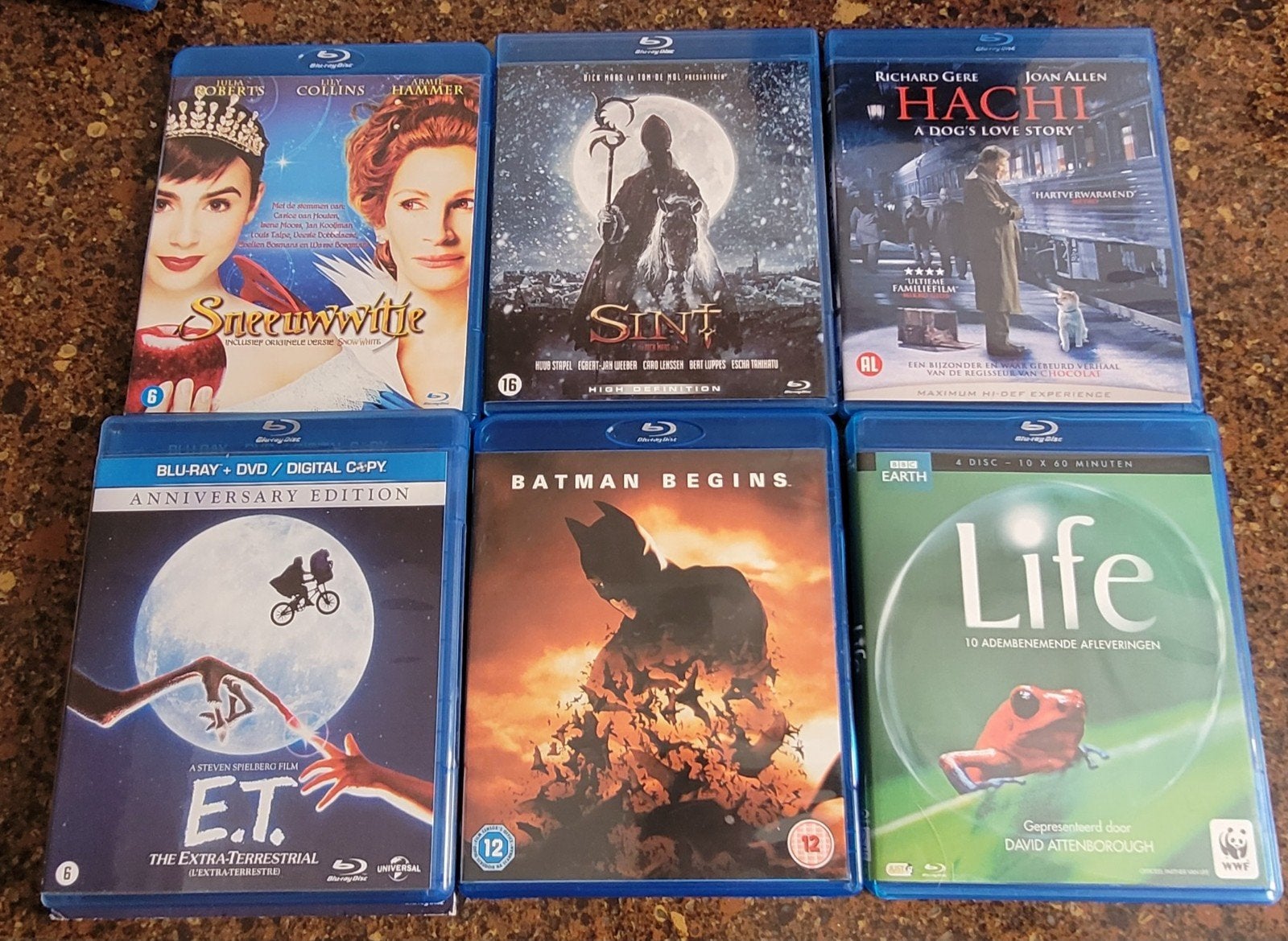 Verschillende Blue Ray, ET, Sint, Hachi Batman, Sneeuwwitje, Cd's en Dvd's, Ophalen of Verzenden, Gebruikt, Actie
