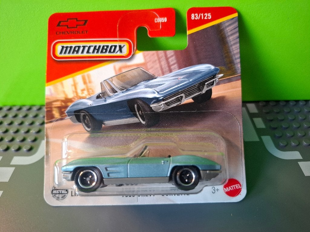 Matchbox 83 - 1963 Chevy Corvette [blauw] 1/60 MIB, Ophalen of Verzenden, Nieuw, Auto