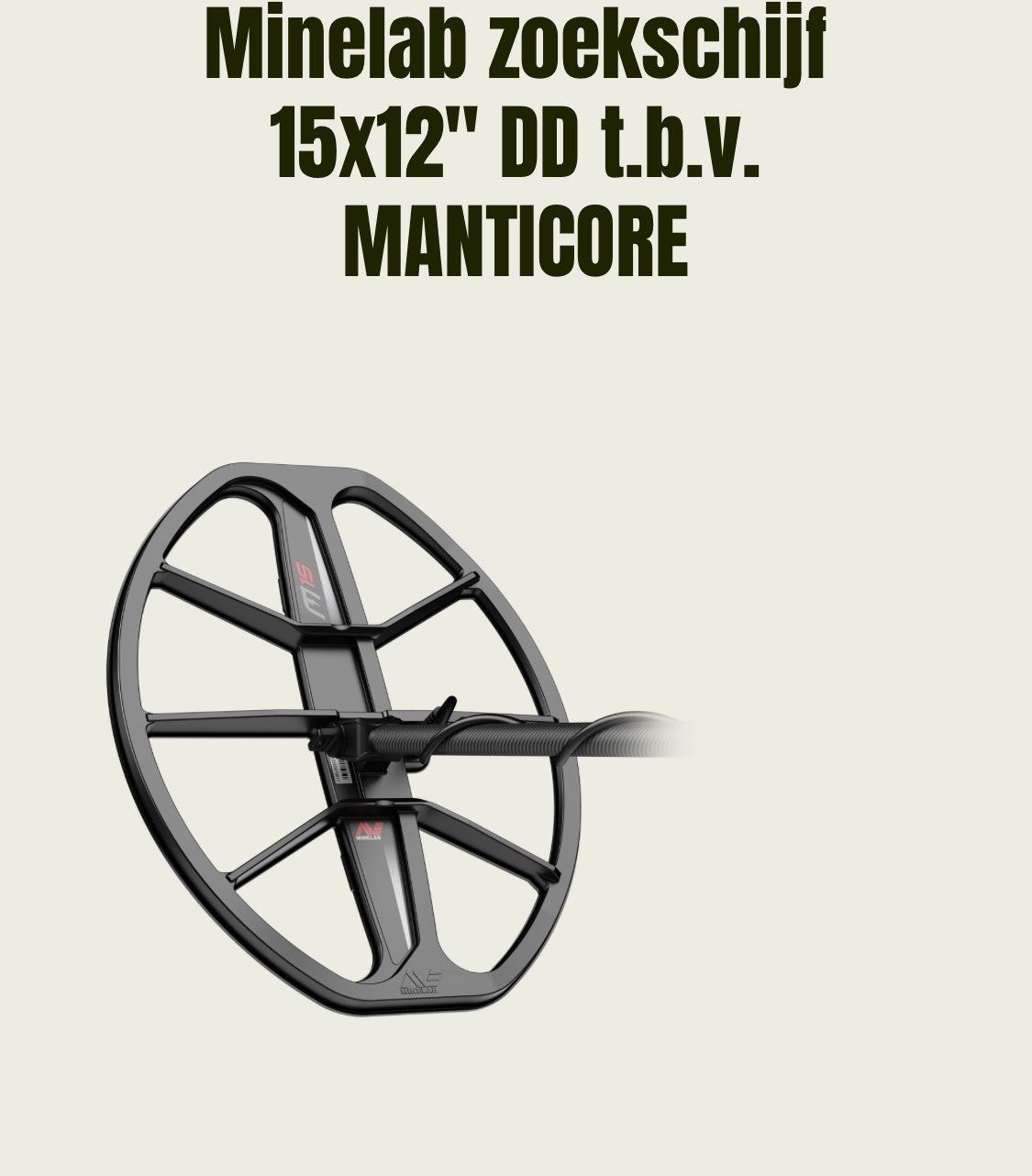 Minelab MANTICORE 15x12” zoekschijf, Ophalen of Verzenden, Gebruikt, Overige merken