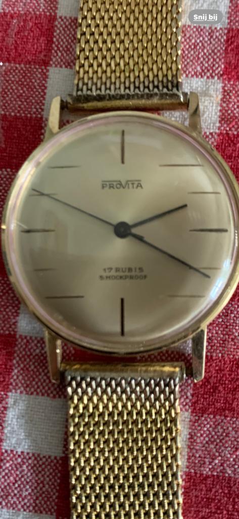 Provita 17 Rubis Schokbestendig Horloge, Overige merken, Overige materialen, Gebruikt, Polshorloge