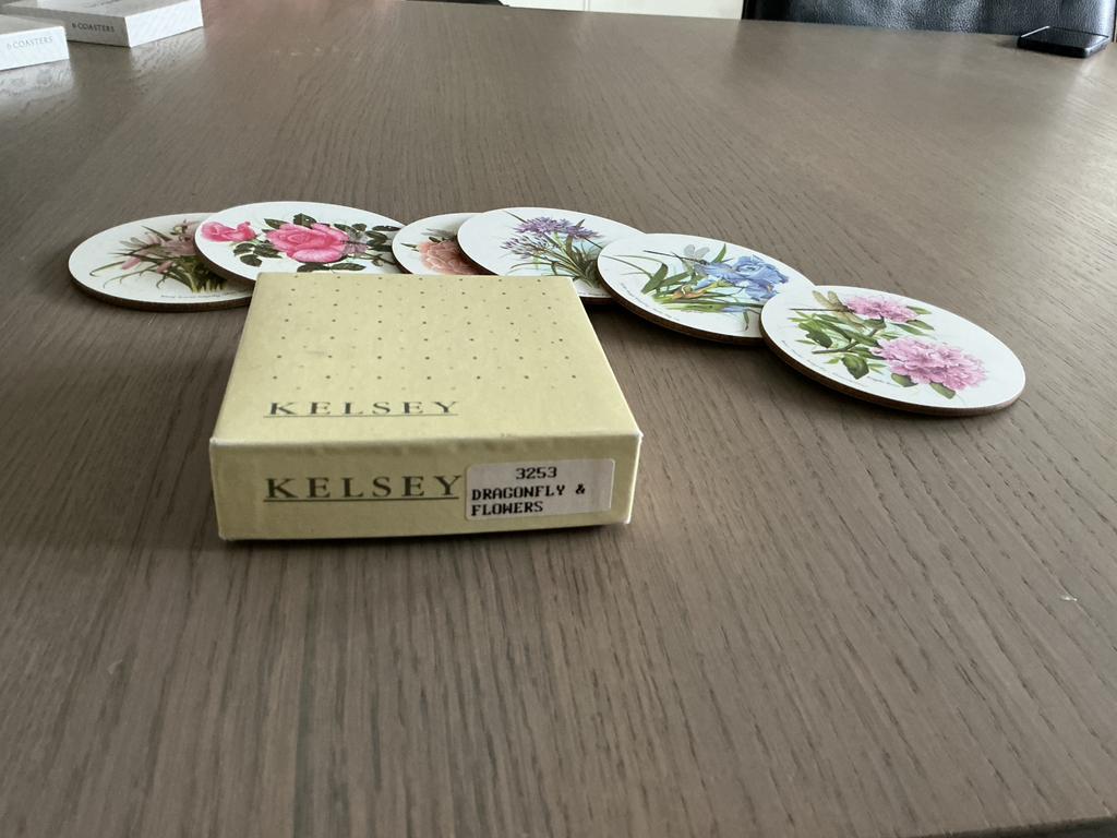 Kelsey melamine onderzetters - Dragonfly, Ophalen of Verzenden, Zo goed als nieuw, Glas of Kopje