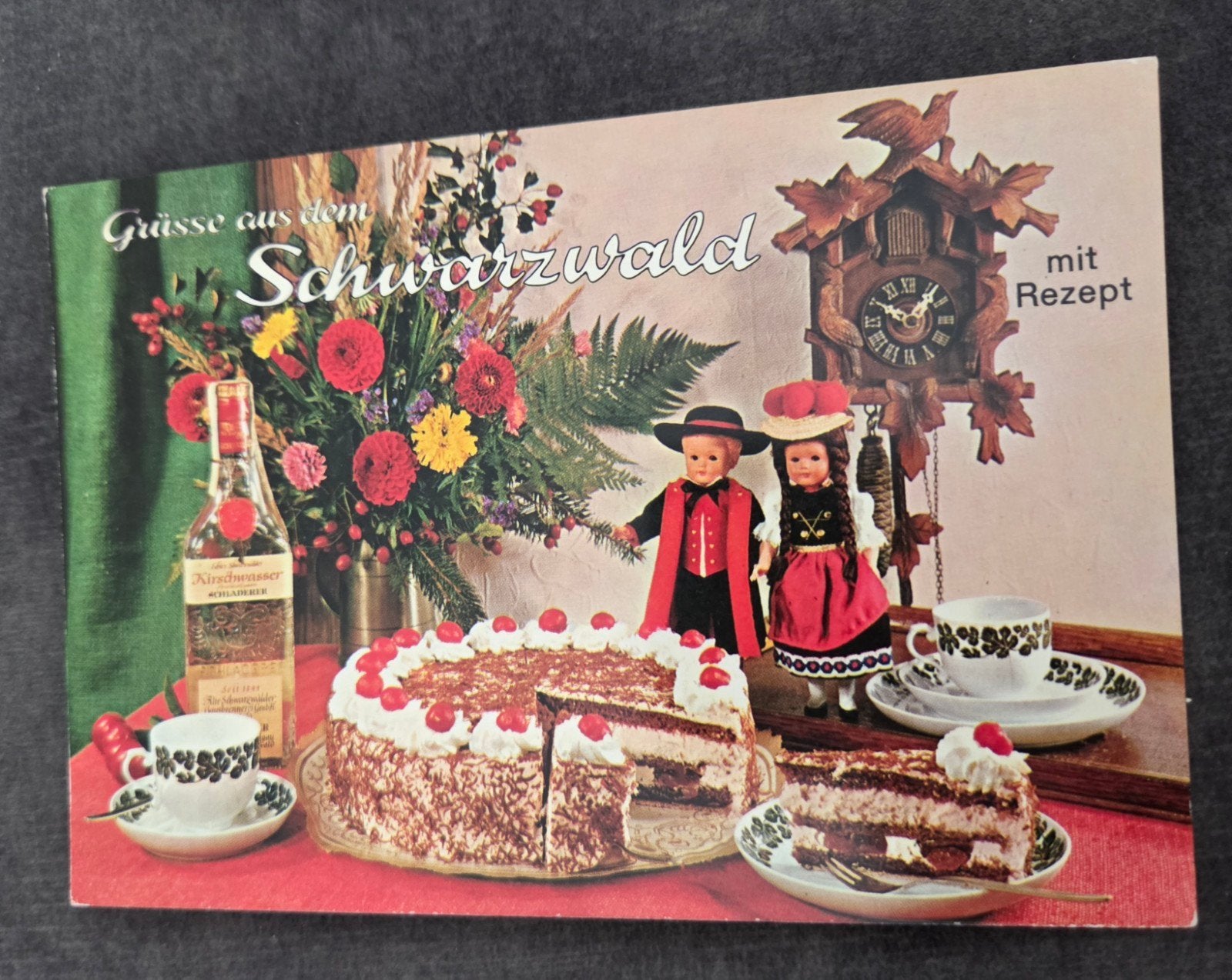 Ansichtkaart Zwarte Woud met recept en postzegel, Verzamelen, Ansichtkaarten | Themakaarten, Verzenden, 1980 tot heden, Gelopen